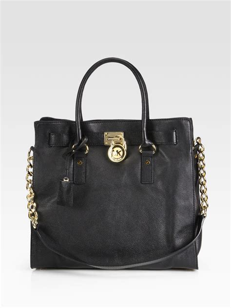 michael kors black hamilton large tote|michael kors nouveau hamilton bag.